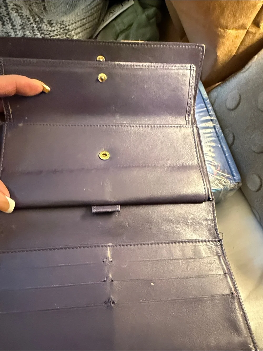 Louis Vuitton Vernis Brown Embossed Continental Wallet with Gold Snap